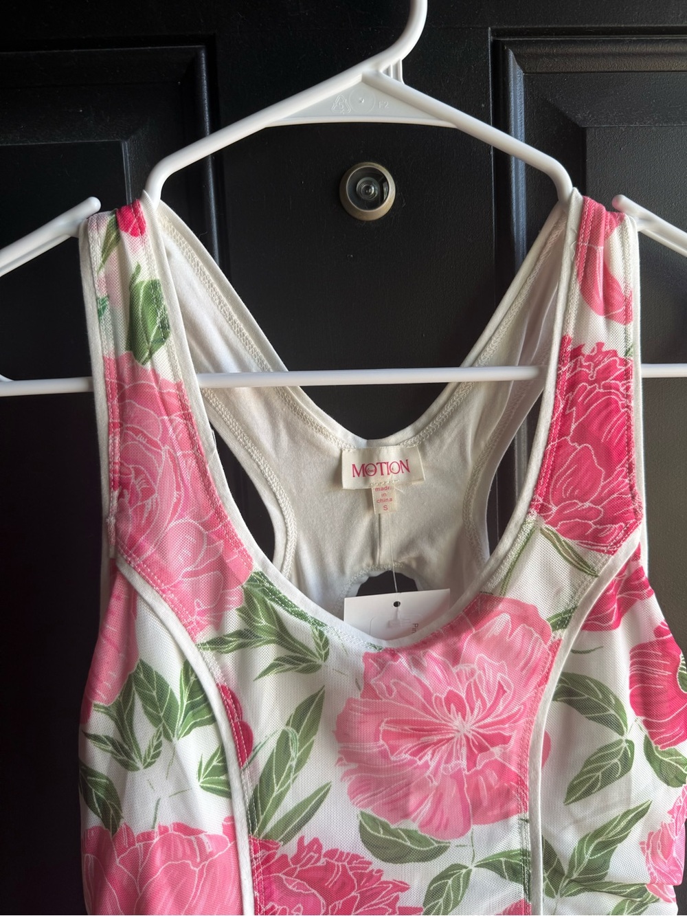 NWT PINK FLORAL MESH ATHLETIC DRESS Size Small - Picture 11 of 16